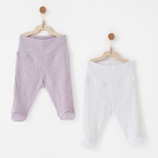 Andywawa Bebek Patikli Pantolon 2 Pcs Footed Pants Jacquard Specıal Modal