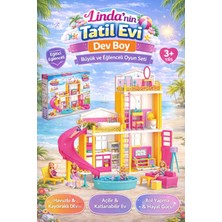 Sayıcı Kids Linda’nın Tatil Evi – Büyük Boy Tatil Temalı Oyuncak Ev, Renkli Mobilyalı, Lüks Aksesuar Setli