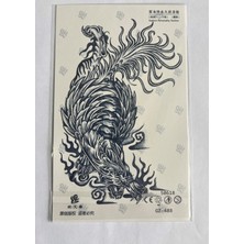 Airbrush Tattoo Dragon Gücü Yarım Kol Yarı Kalıcı 1 Ay Kalıcı Geçici Dövme 18X11 cm
