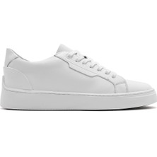 Derimod Erkek Beyaz Bağcıklı Deri Sneaker 44 Numaralı Kalın Tabanlı Günlük Ayakkabı r 26SFD660018