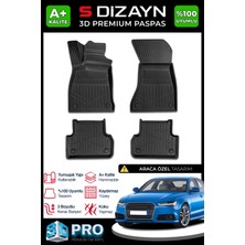 S-Dizayn Audi A4 3D Pro Havuzlu Paspas 2016 Üzeri A+ Kalite 3DS-SDZ212
