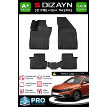 S-Dizayn Fiat Egea Cross 3D Pro Havuzlu Paspas 2020 Üzeri A+ Kalite 3DS-SDZ089