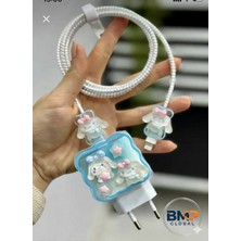 BMP GLOBAL 18W/20W adaptör uyumlu Cinnamoroll Temalı 3D Karakterli Şarj Koruyucu ve Kablo Seti