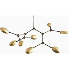 101 Copenhagen Drop Chandelier Mini Pirinç Kaplama Dekoratif Tasarım Avize
