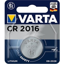 Varta CR2016 3V Elektronik Lityum Pil Germany