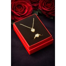 Zero Land Matrixzn Pnr Kalp Zirkon Taşlı Set Koyle - Sarı