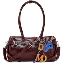 Derimod Kadın Bordo Aksesuarlı Omuz Çantası 26PBD272018