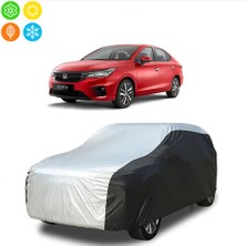 AUTOES Honda City Executive 2024 Model Branda Araba Brandası Oto Branda Gri-Siyah