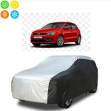 AUTOES Volkswagen Polo 2016 Model Branda Araba Brandası Oto Branda Gri-Siyah