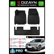 S-Dizayn Renault Megane E-Tech 3D Pro Havuzlu Paspas 2022 Üzeri A+ Kalite 3DS-SDZ136