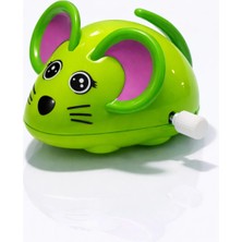 Papağanhane Yeşil Kurmalı Kedi Oyuncağı Fare | Hareketli Yürüyen Eğlenceli Oyuncak Fare