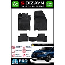 S-Dizayn Renault Kadjar 3D Pro Havuzlu Paspas 2015 Üzeri A+ Kalite 3DS-SDZ265