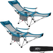 Wejoy Aerocomfort Lounge 2'li Set 4 Pozisyonlu Yatabilen Kamp Sandalyesi Cyn/gry