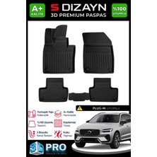 S-Dizayn Volvo XC60 Plug-In 3D Pro Havuzlu Paspas 2024 Üzeri A+ Kalite 3DS-SDZ249
