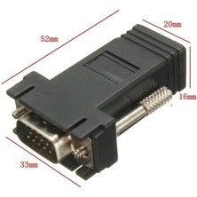 Velora RJ45 VGA Ekleme Ek 30 Metre Uzatıcı Cat5/6 Monitör Extender - 2 Adet