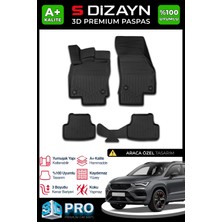 S-Dizayn Cupra Ateca 3D Pro Havuzlu Paspas 2020 Üzeri A+ Kalite 3DS-SDZ348