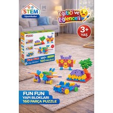 Sayıcı Kids Fun Fun Yapı Blokları 160 Parça | Eğlenceli Çocuk Puzzle | Yaratıcılık ve Zeka Geliştiren Oyuncak