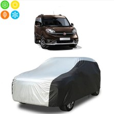 AUTOES Fiat Doblo Trekking Model Branda Araba Brandası Oto Branda Gri-Siyah