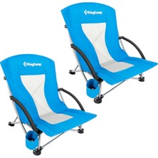 Kingcamp Lilac Beach Chair Plaj ve Dinlenme Sandalyesi 2'li Set Blue