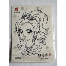 Airbrush Tattoo Pfrenses Yarı Kalıcı Geçici Dövme Sonradan Kararan 1 Aylık Dövme 11X8 cm