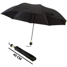Güzelyüz Avm Siyah 8 Telli Şemsiye Yarı Otomatik Çeri Şemsiye