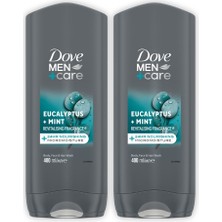 Dove Men +Care Duş Jeli Body, Face&hair Eucalyptus +Mint 400 ml X2