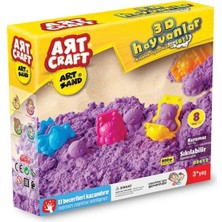 Sayıcı Kids 3D Sevimli Hayvanlar Kinetik Kum Seti Kurumaz 500 gr 8 Parça + Motor Beceri Hayal Gücü