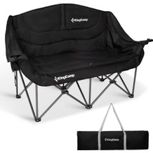 Kingcamp Loveseat Plus Xxl Çift Kişilik Katlanır Kamp Sandalyesi Black