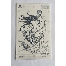 Airbrush Tattoo Deniz Kızı Yarım Kol Yarı Kalıcı 1 Ay Kalıcı Geçici Dövme 18X11 cm