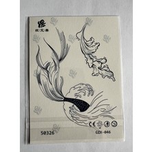 Airbrush Tattoo Deniz Kızı Yarı Kalıcı Geçici Dövme Sonradan Kararan 1 Aylık Dövme 11X8 cm