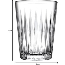 Velora Luzıa Su Bardağı 250 cc 3'lü Pencereli Kutu