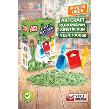 Sayıcı Kids Art Craft Kurumayan Kinetik Oyun Kumu Yeşil 1000 gr + Motor Beceri + Sağlık Testleri Yapılı