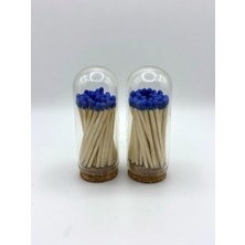 The Kibrit House  Cam Tüpte 4’lü Kibrit Kendin Yap Set (Dıy) Lacivert