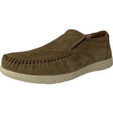 Brothers Hakiki Deri Bej Günlük Şık Erkek Ayakkabı