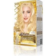 Velora Gold Serisi 24K Altın Parçacıklı Serum ile 1 Kutu 2 x 50 ml ve Geliştiriciler Saç Boyası (Sedef Sarısı 10.0)