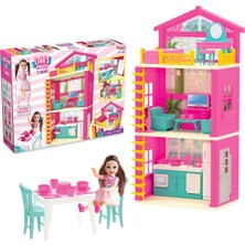 Sayıcı Kids Lola’nın 3 Katlı Oyuncak Evi – Bebek & Aksesuarli Çocuk Oyun Evi | 3+ Yaş | Evcilik Oyunu Seti