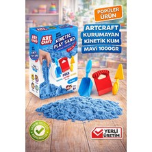 Sayıcı Kids Art Craft Kurumayan Kinetik Oyun Kumu Mavi 1000 gr + Motor Beceri + Sağlık Testleri Yapılı