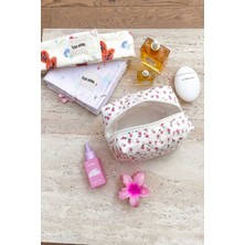 Bahels Pembe Çıtır Çiçek Makyaj Çantası