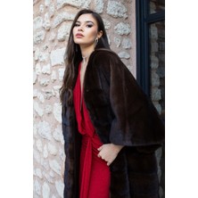Hakiki Vizon Kürkü Manto