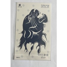 Airbrush Tattoo Kaplan Yarım Kol Yarı Kalıcı 1 Ay Kalıcı Geçici Dövme 18X11 cm