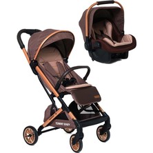 Tommybaby Quantum Kabin Travel Bebek Arabası Kabin Boy Bebek Arabası Pedli Katlanabilir Yağmurluk Hediye