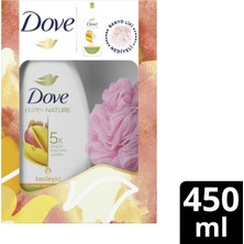 Dove Nemlendirici Duş Jeli Mango Yağı & Badem Özü 450 ml + Duş Lifi
