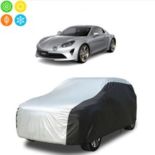 AUTOES Alpine A110 Model Branda Araba Brandası, Oto Branda Gri-Siyah