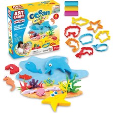 Sayıcı Kids Okyanus Hayvanları Oyun Hamuru Seti 150 gr | Sağlık Testli Güvenli Hamur | 3 Yaş+ Eğlenceli Oyun