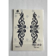 Airbrush Tattoo Kelebek Şerit Yarı Kalıcı Geçici Dövme Sonradan Kararan 1 Aylık Dövme 11X8 cm