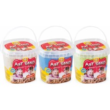 Sayıcı Kids 3’lü Kinetik Kum Seti 3 x 400 gr | Kum Rengi + Mavi + Yeşil | Sağlık Testli Kurumayan