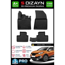 S-Dizayn Renault Captur 3D Pro Havuzlu Paspas 2019 Üzeri A+ Kalite 3DS-SDZ245