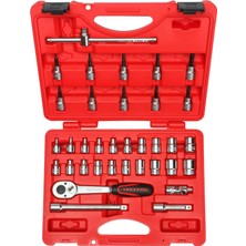 Velora 3/8" Alti Köşe Lokma Anahtar ve Lokmali Allen Set 35 Parça