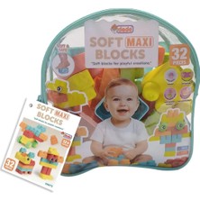 Sayıcı Kids Yumuşak Soft Maxi Bloklar Çantalı (32 Parça) + Eğitici Oyuncak + Motor Beceri Yerli Üretim