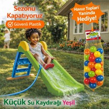 Sayıcı Kids Küçük Su Kaydırağı Yeşil + Havuz Topları